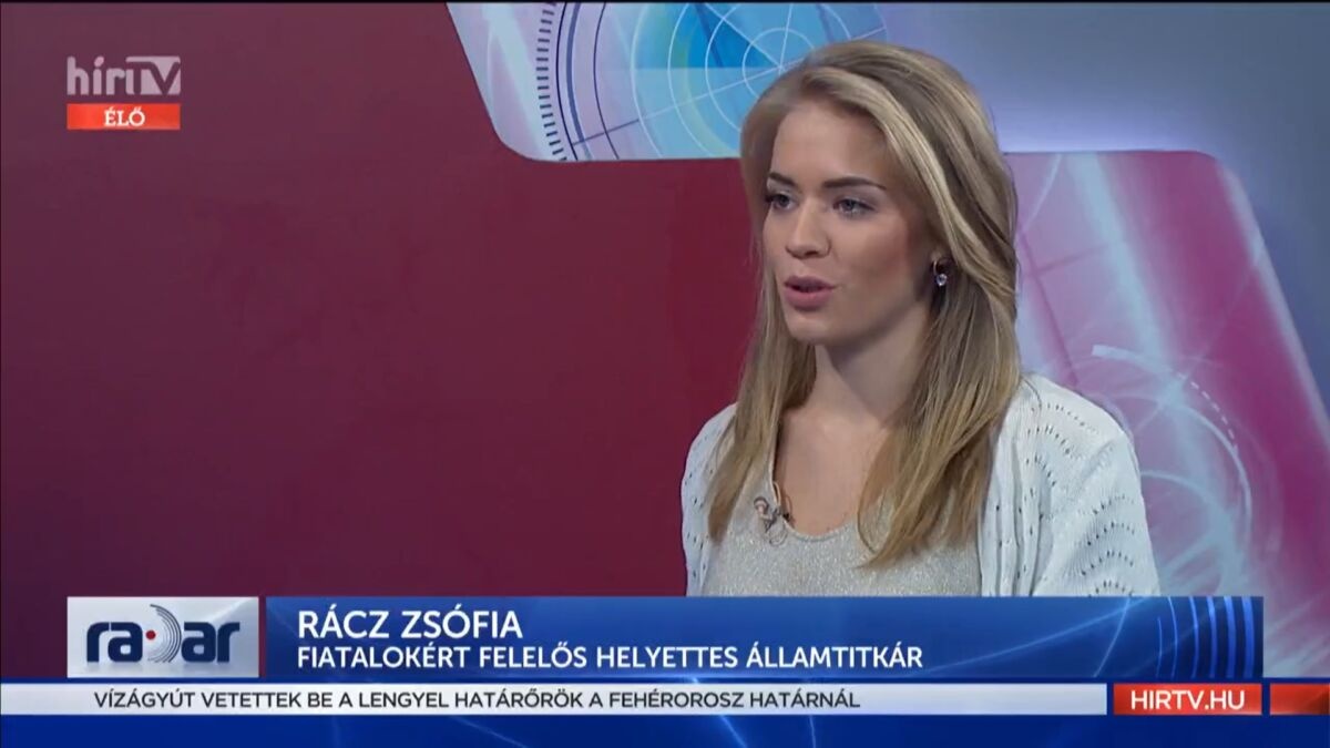 Rácz Zsófia a Hír Tv Radar című műsorában a Stipendium Peregrinum ösztöndíjprogramról